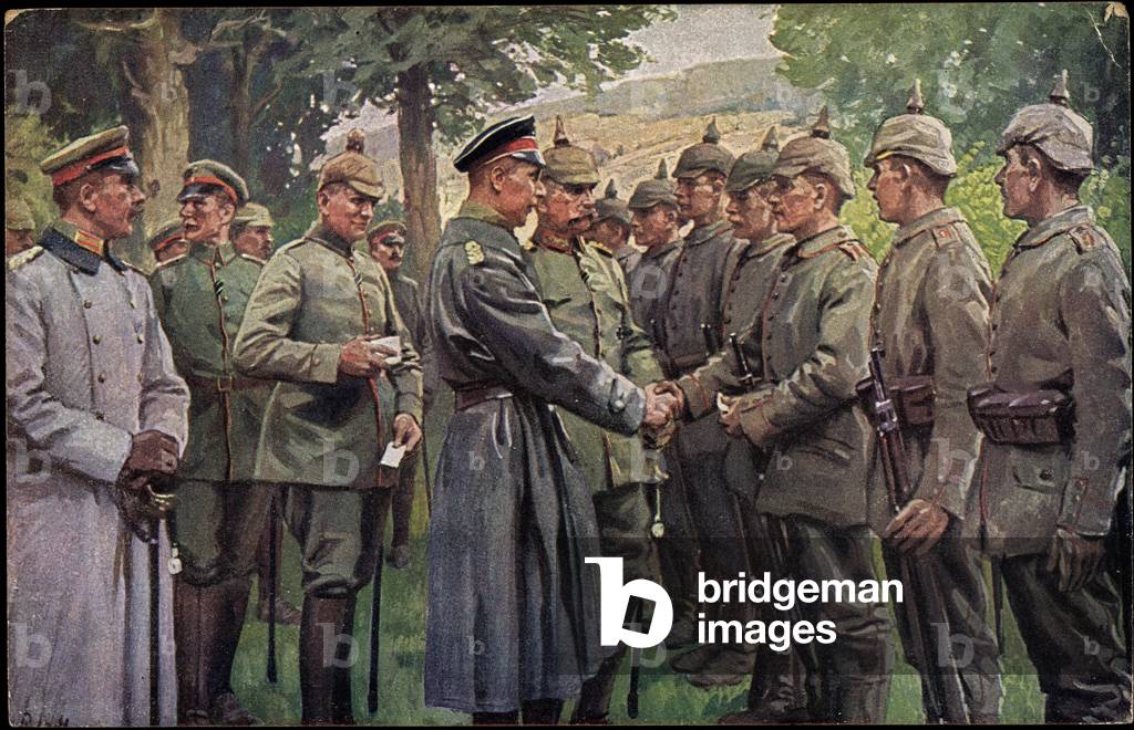 Artist Roloff, A., Crown Prince Ernst August, Soldiers