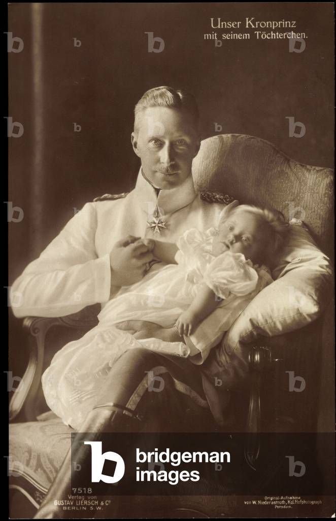 Crown Prince Friedrich Wilhelm with daughter, Liersch 7518