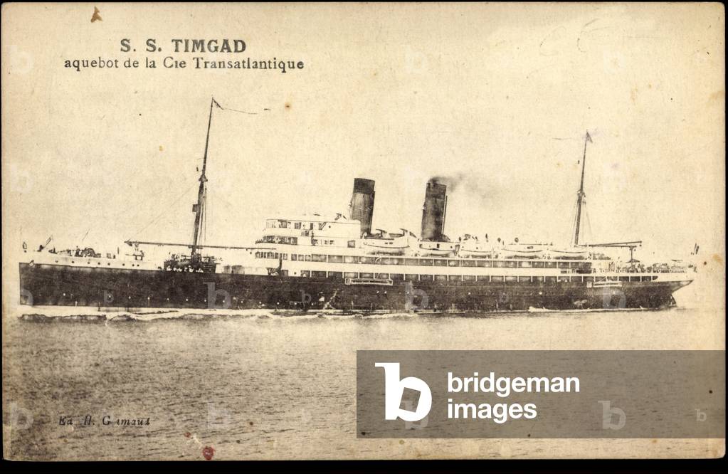 French Line, CGT, Steamship S.S. Timgad