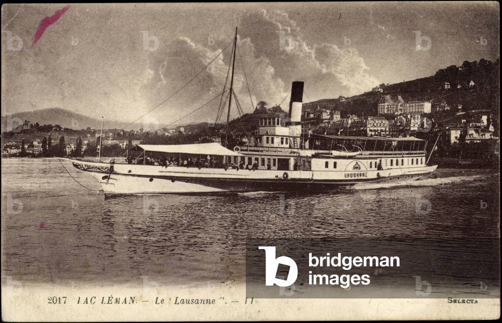 Lake Leman, Dampfer Le Lausanne, Steam, City