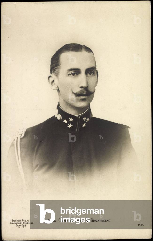 Ak Prince Christopher of Greece, Portrait, Uniform (b/w photo)