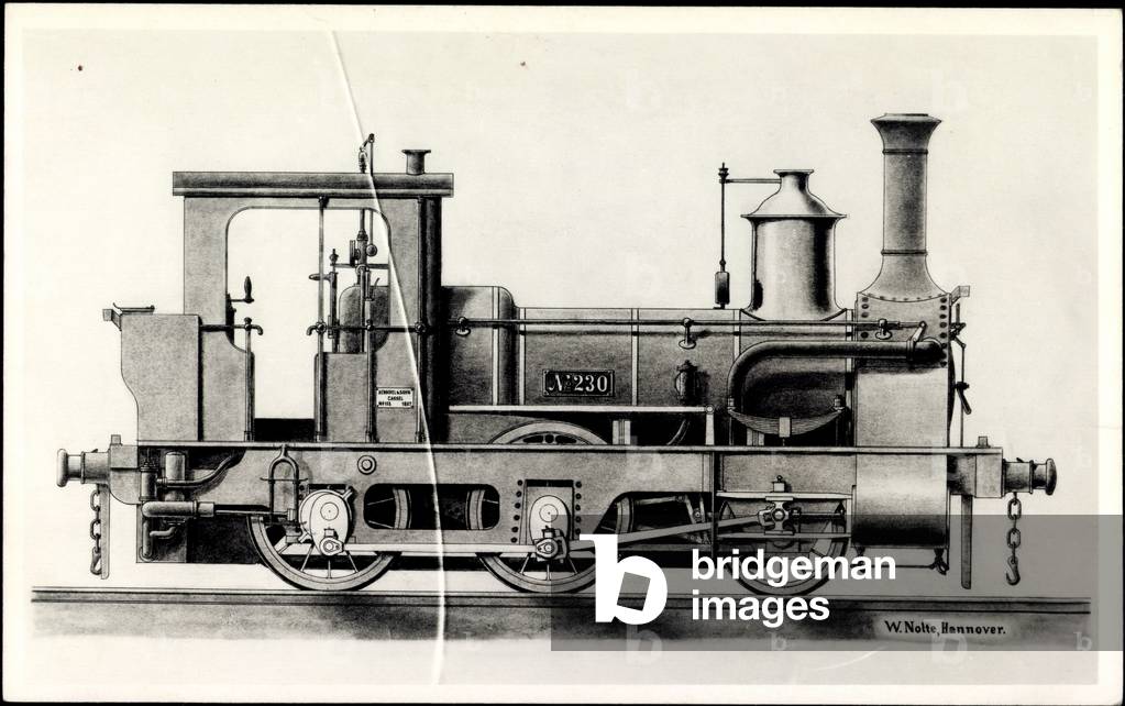 Photo German steam locomotive No 230 Henschel and son