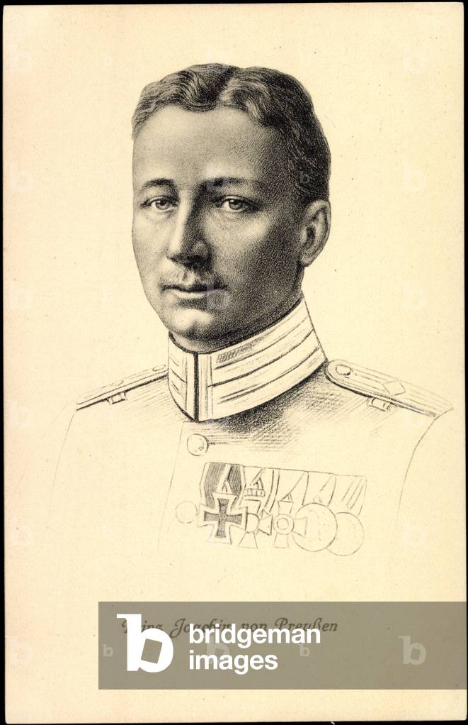 Artist Prince Joachim of Prussia in uniform, medal