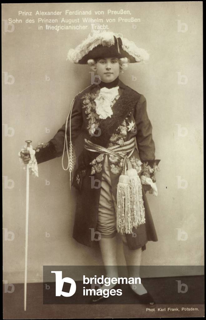 Ak Prince Alexander Ferdinand of Prussia, son of August Wilhelm (b/w photo)