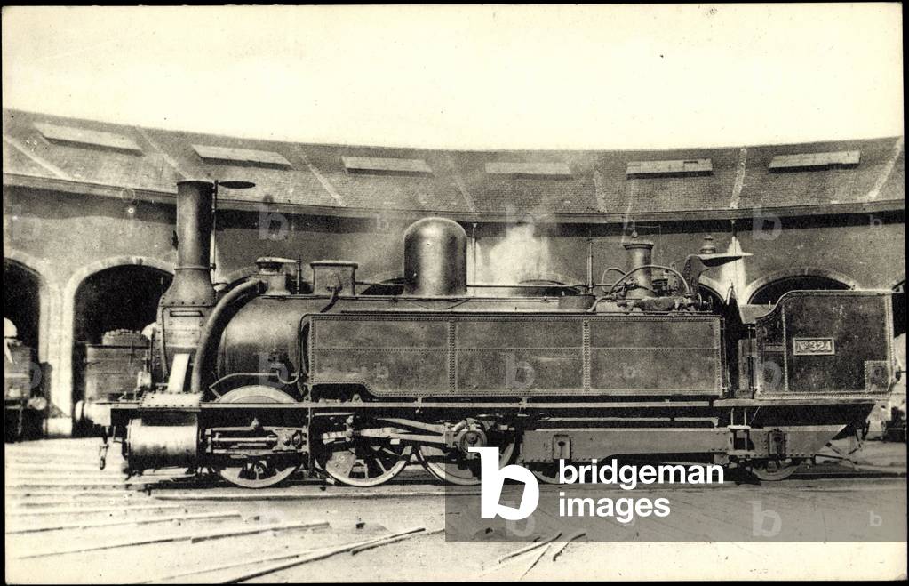 Railways, France, Midi, Locomotive, No 324, Rotary track