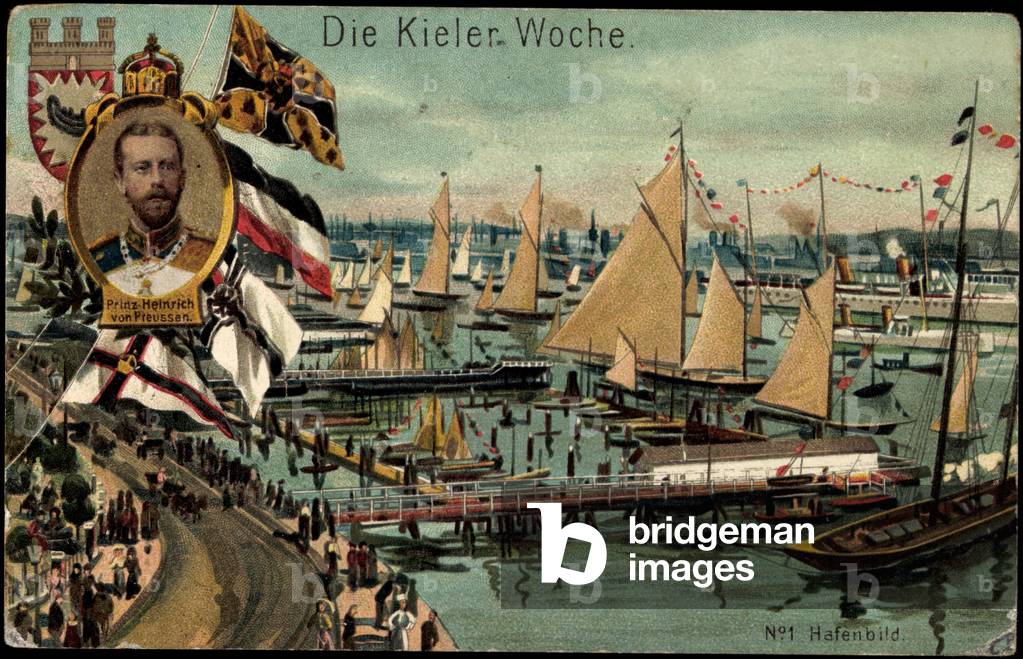 Litho Kiel, Kieler Woche, Prince Heinrich von Prussen