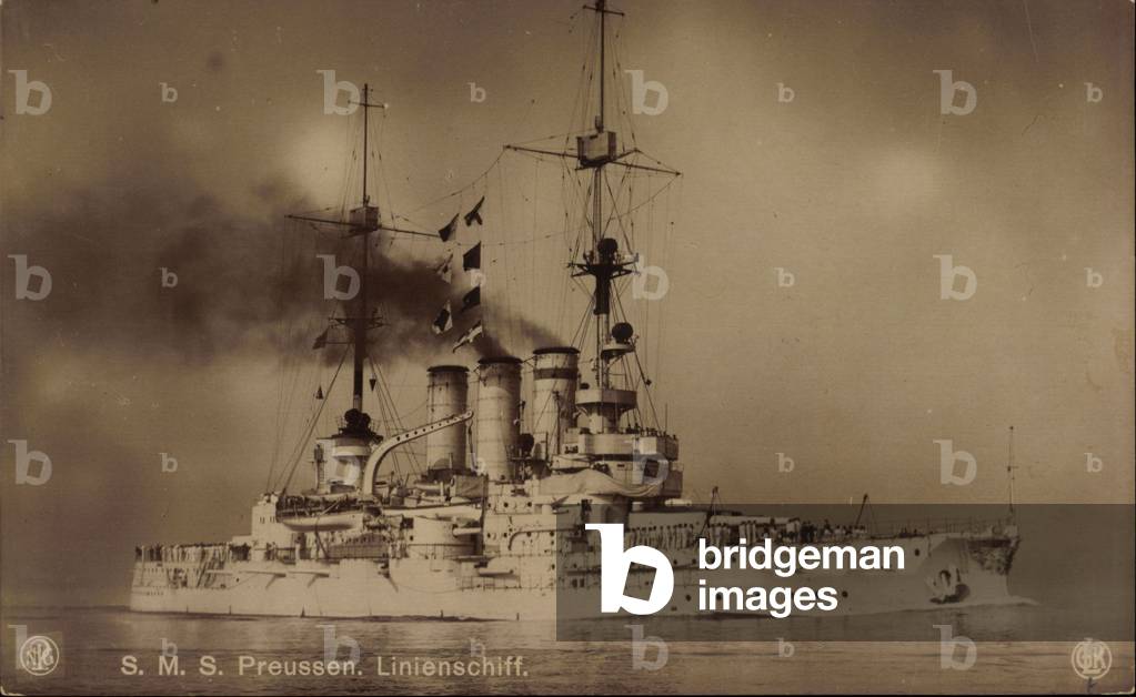 German warship, S.M.S. Prussia, liner ship