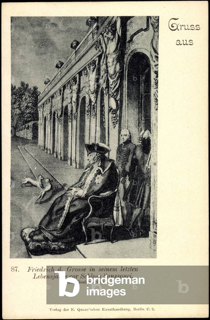 Artist Chodowiecki, Frederick the Great, Sanssouci