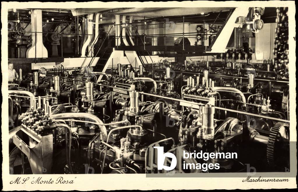 M.S. Monte Rosa, HSDG, engine room, engines