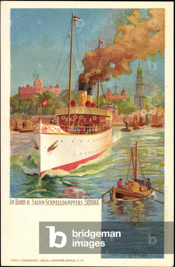 Artist Linde, W., HAPAG, Rapid steamer Silvana