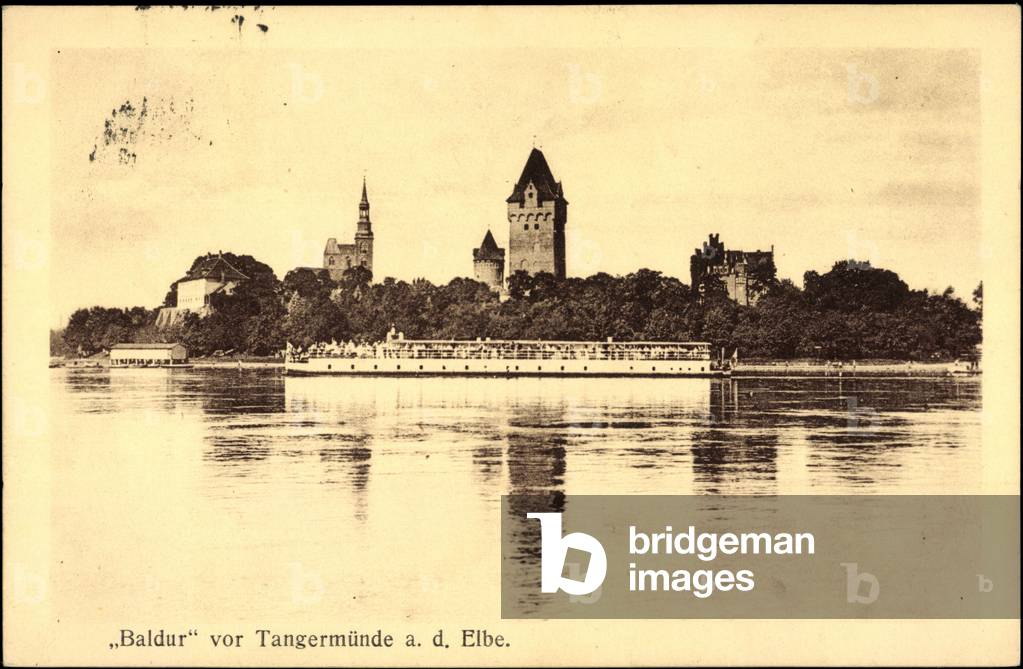 Tangermünde Elbe, Salondamper Baldur, Stone Tower