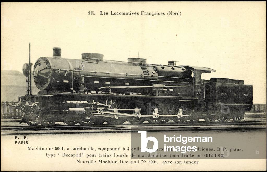 French steam locomotive, Nord, Machine no 5001