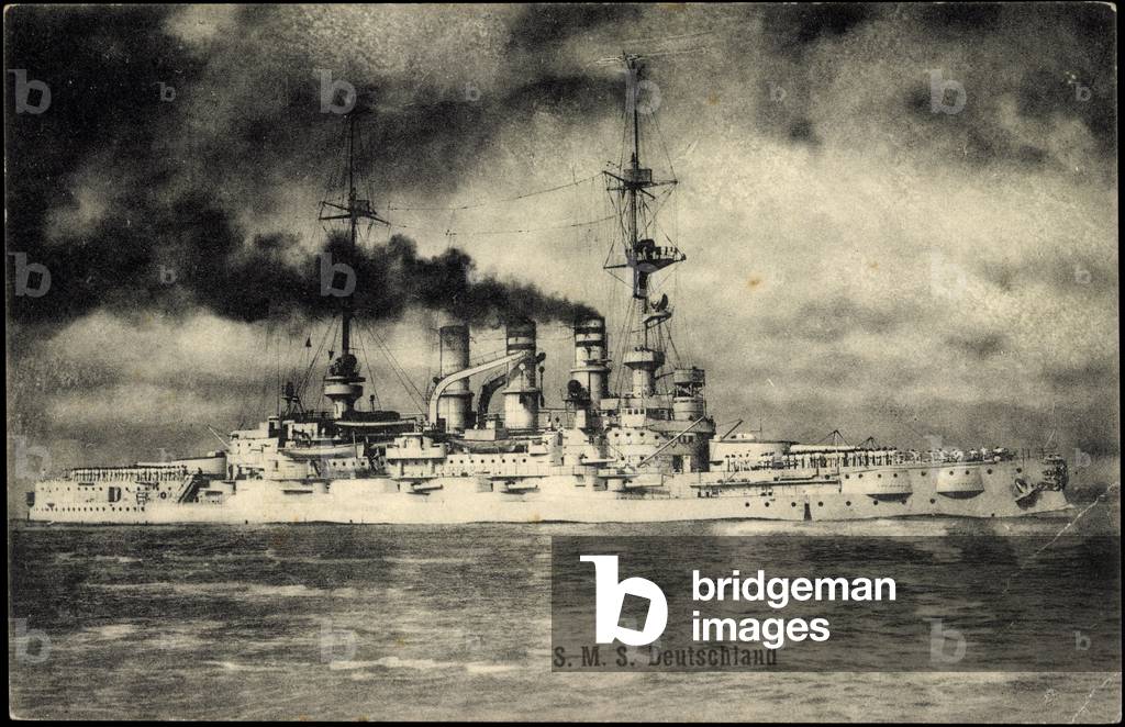 View of the German warship SMS Germany