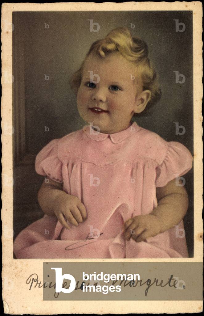Ak Princess Margrete of Sweden as a toddler (b/w photo)