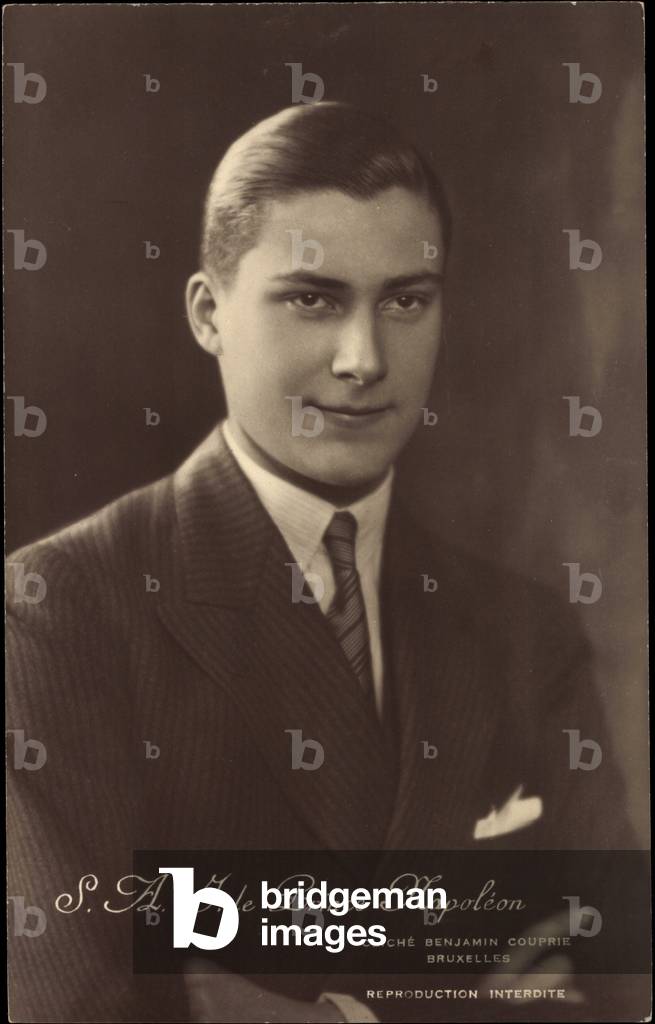 Ak S.A.I. the Young Prince Napoleon of Belgium (b/w photo)