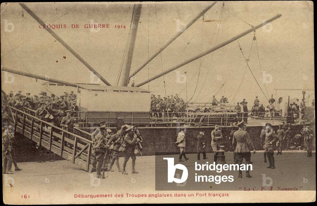 English Troops, Port Francais, C.P.A New