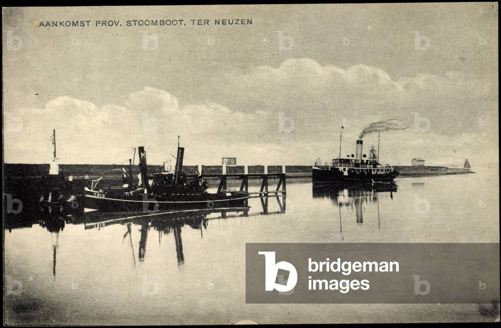 Terzeuzen Zeeland, Aankomst prov. stoom boat, steamer