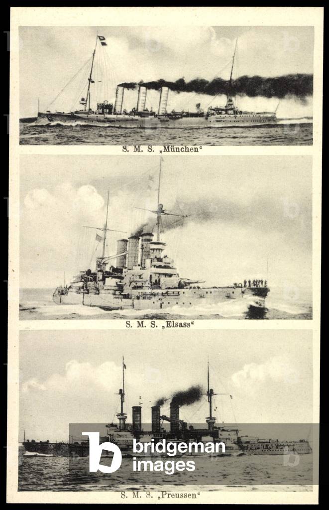 German warships, Munich, Alsace, Prussia
