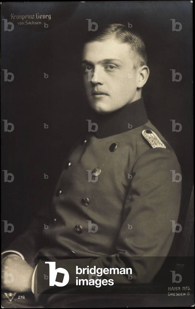 Crown Prince George of Saxony in uniform, portrait