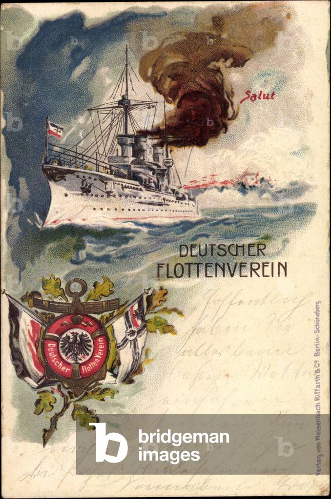 Litho German Fleet Association, Warships, Salut