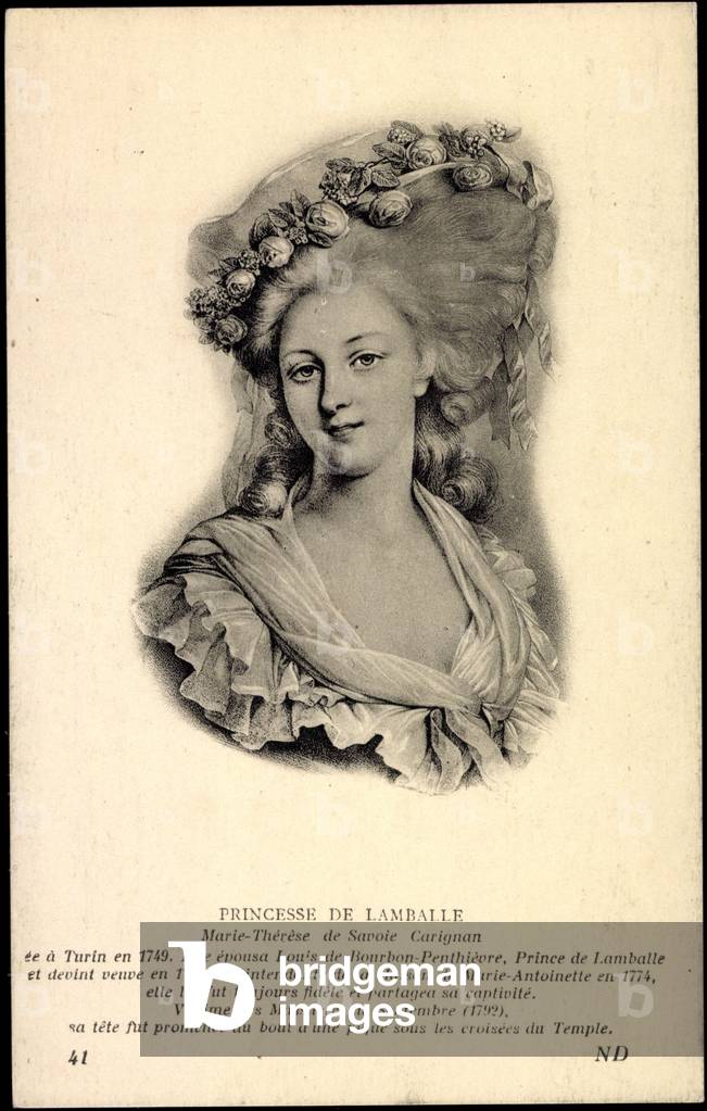 Künstler Princesse de Lamballe, Marie Thérèse,Savoie