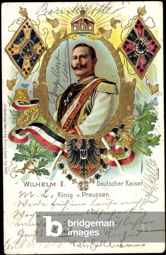Melt Litho German Emperor Wilhelm II v Prussia
