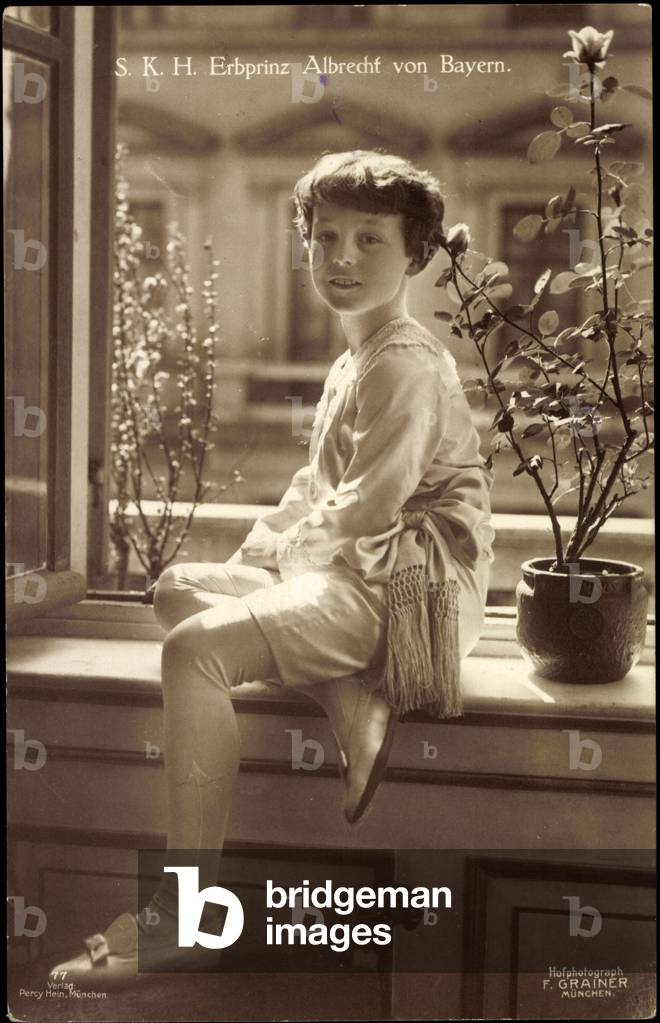 S.K.H Hereditary Prince Albrecht of Bavaria in the window