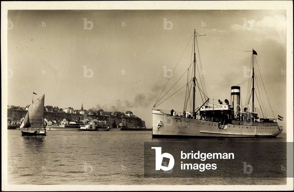 Helgoland North Sea, Steamer Adler, Argo Reederei