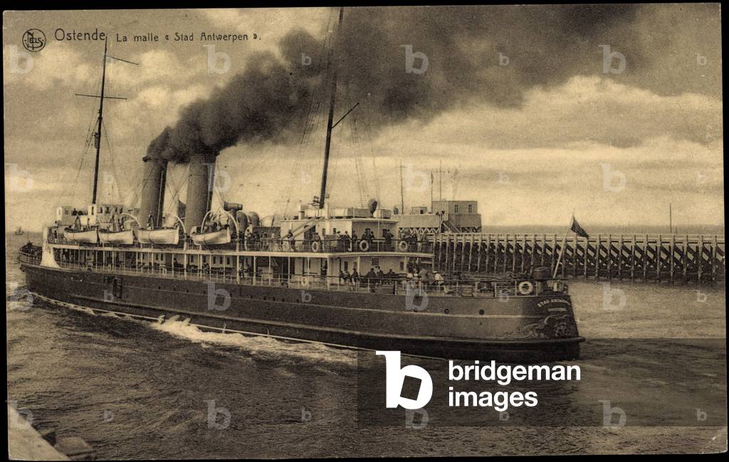Ostend West Flanders, Steamer, La malle City of Antwerp