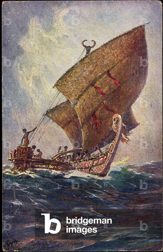 Artist Bohrdt, Hans, Das letzte Boot, Agomes, South Sea