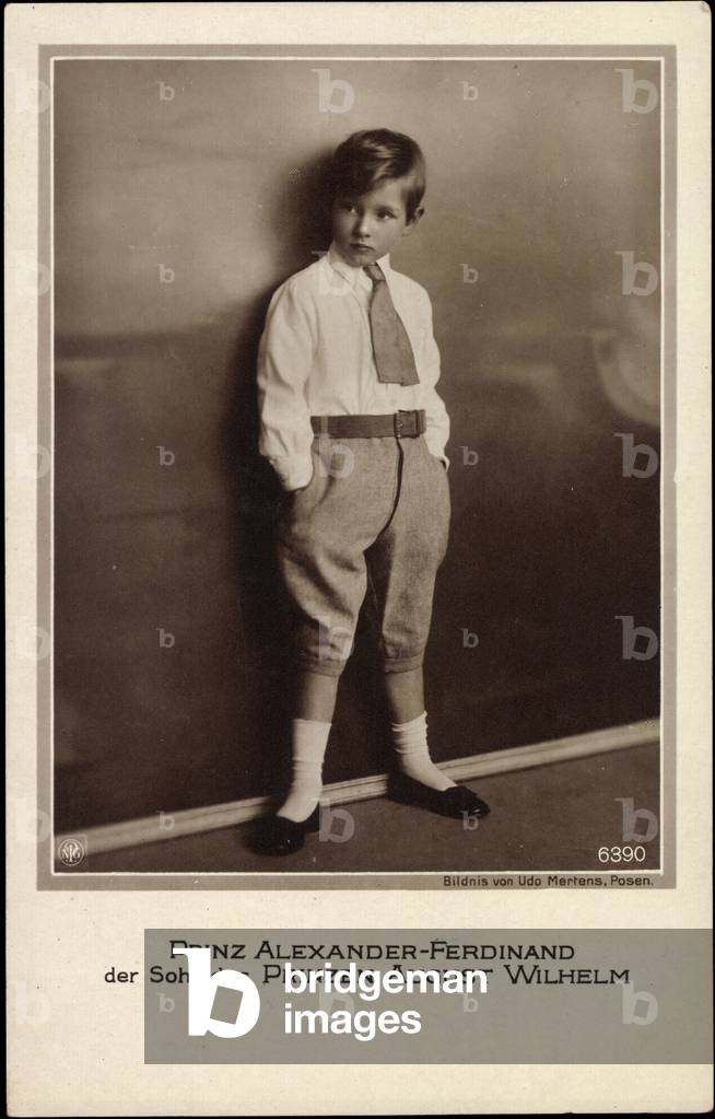 Ak Prince Alexander Ferdinand of Prussia, NPG 6390 (b/w photo)