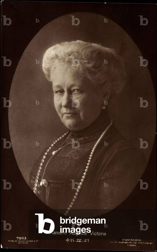 Portrait of Empress Auguste Victoria, Death 1921