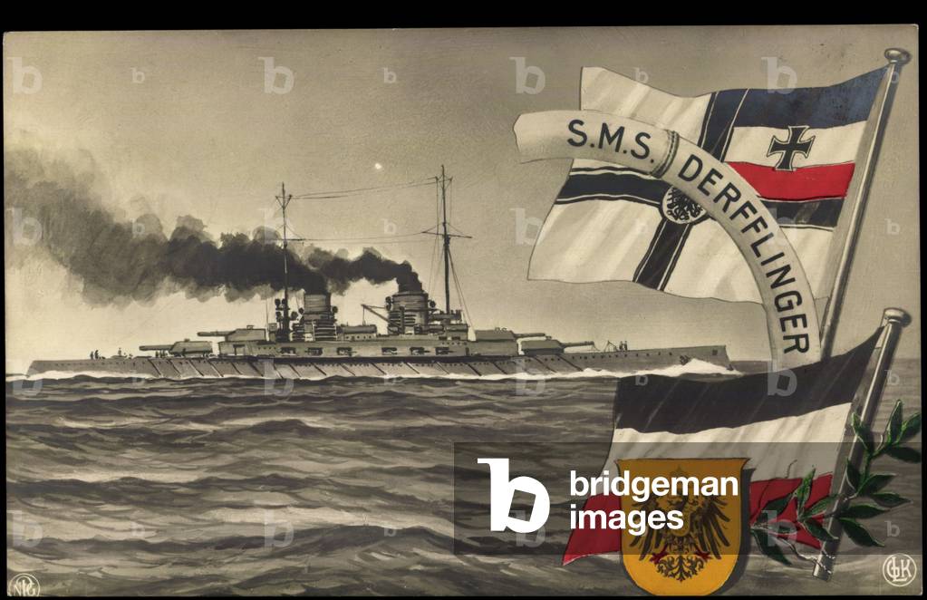 Warship S.M.S. Derfflinger, Coat of Arms, Flags