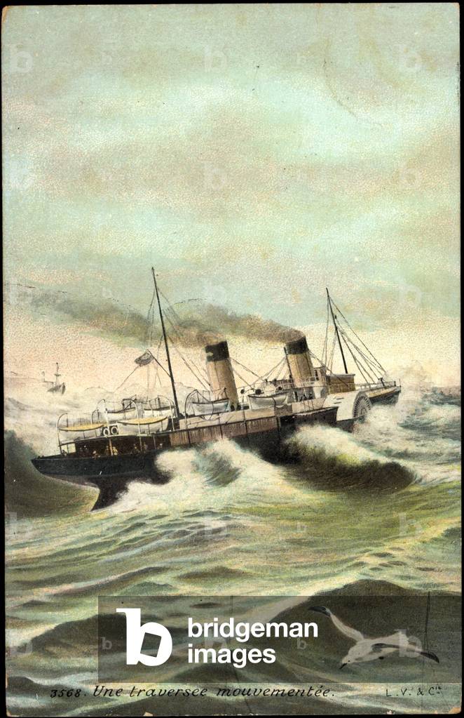 A hectic crossing, liner en route