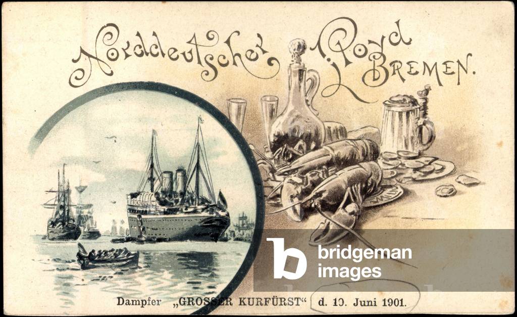 Litho Steamer Grand Elector, Food, June 10, 1901