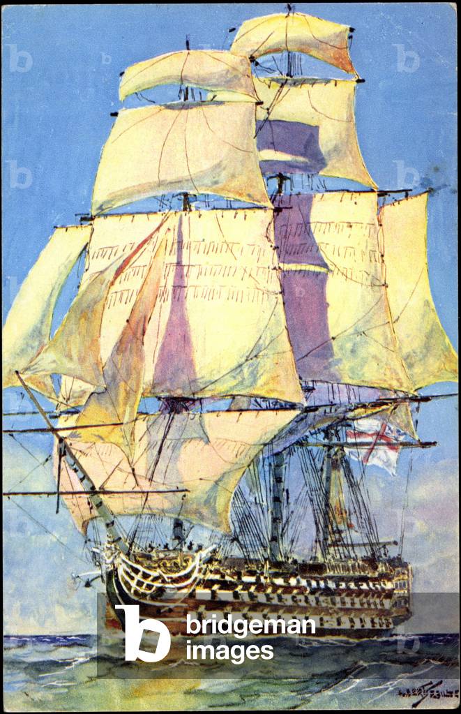 Artist Sebille, view of a large sailboat