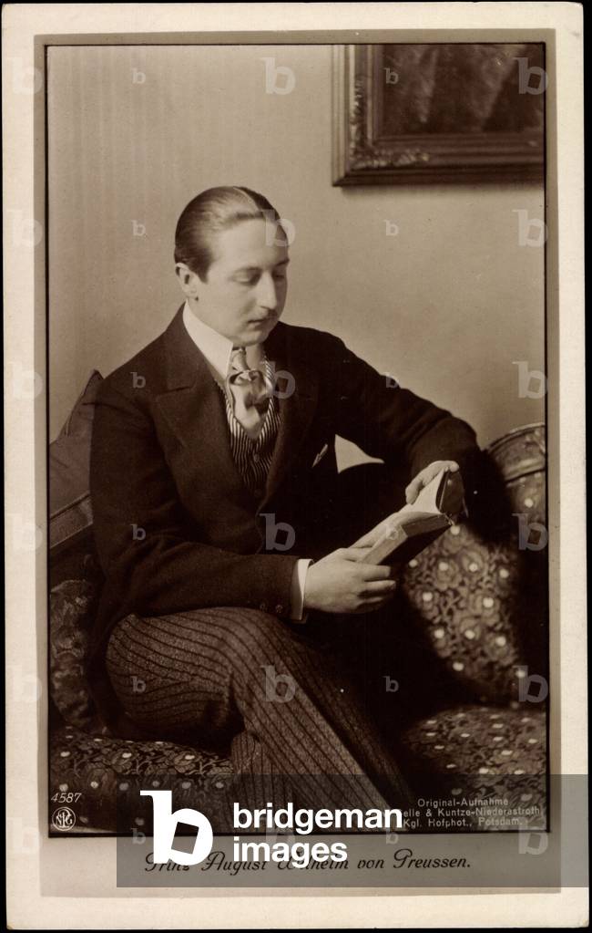 Ak Prince August William of Prussia, Uniform, NPG 4587 (b/w photo)