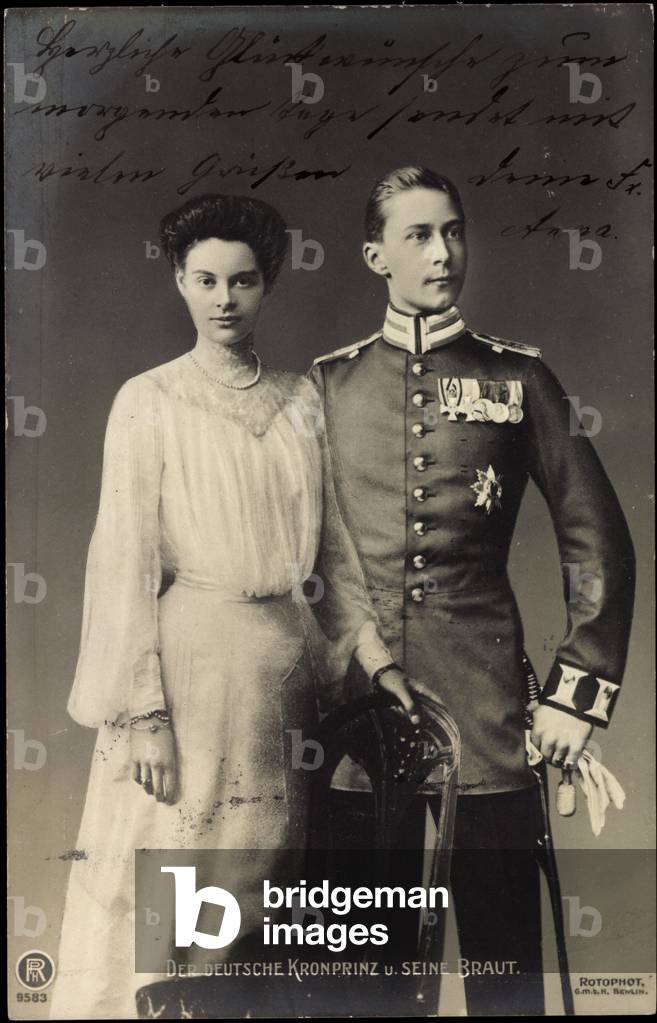 German Crown Prince with Bride, Friedrich Wilhelm, RPH