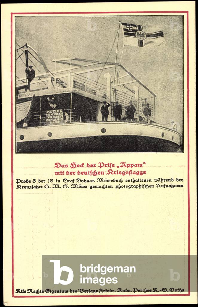 Stern of the Pinch Appam, Seagull Book, Sample 3, Ship, Flag