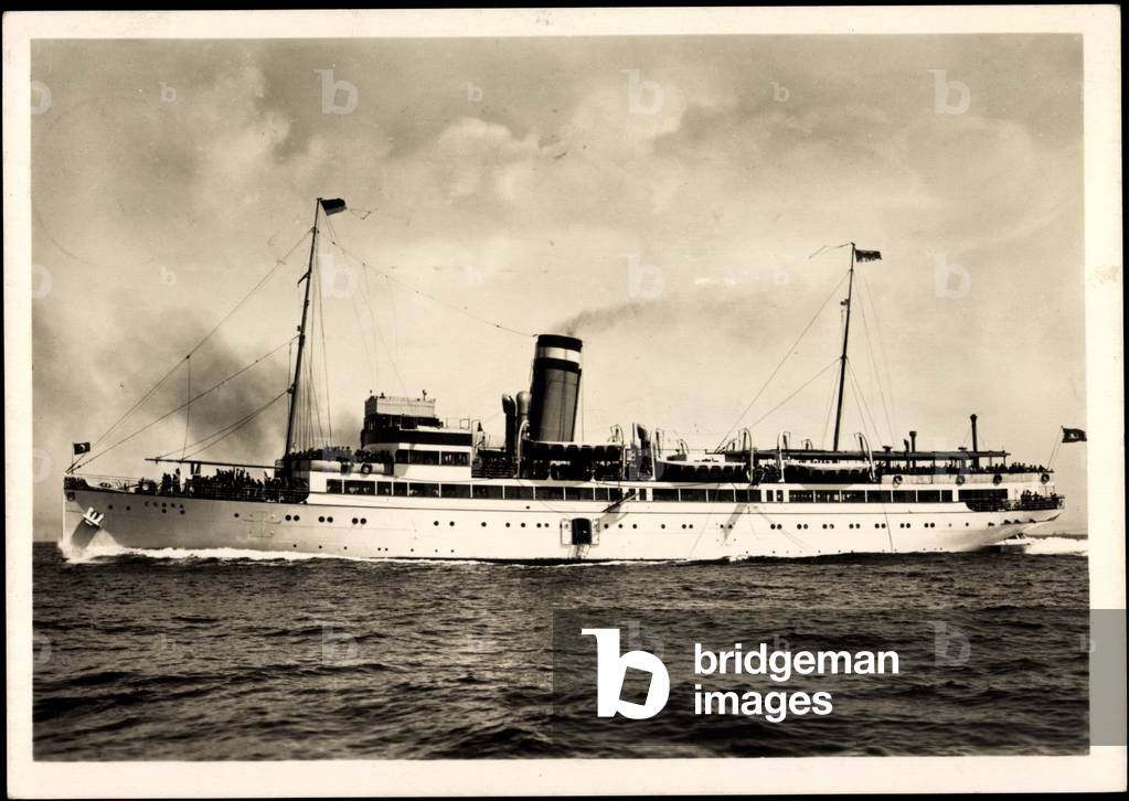 HAPAG, Sea Bathing Service, Steamship Cobra in motion