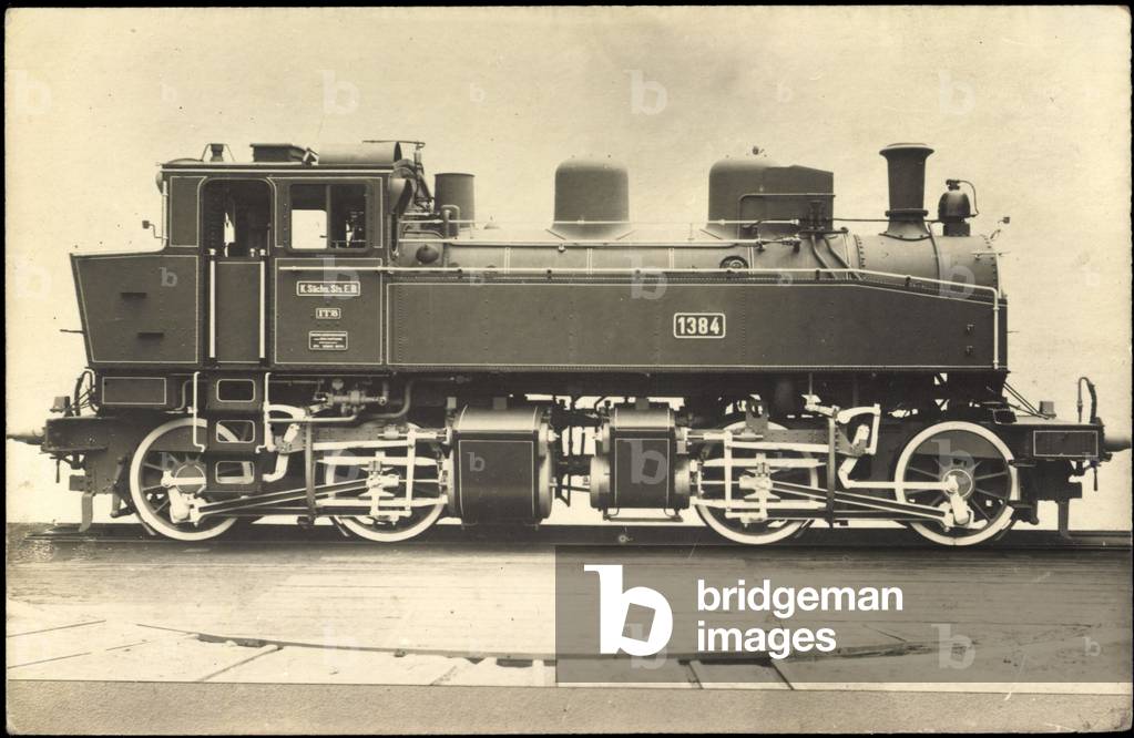 Photo German steam locomotive No. 1384 Saxony, 1914