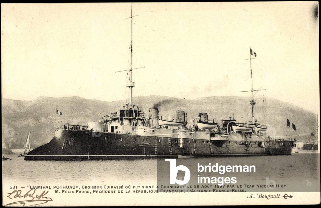 Warship L'Amiral Pothuau off the coast