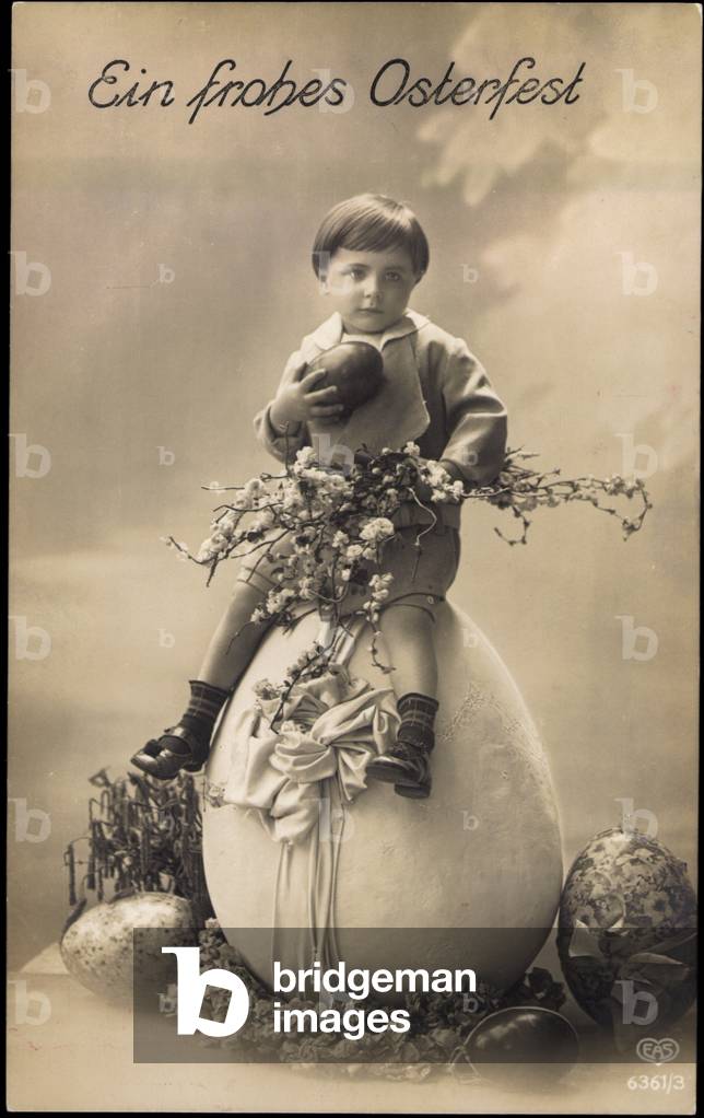 Easter greetings card (litho)