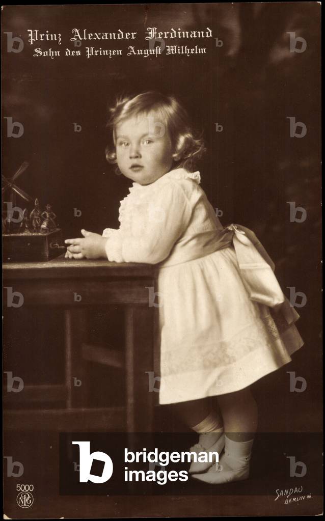 Ak Prince Alexander Ferdinand von Prussia, NPG 5000, Toy mill (b/w photo)