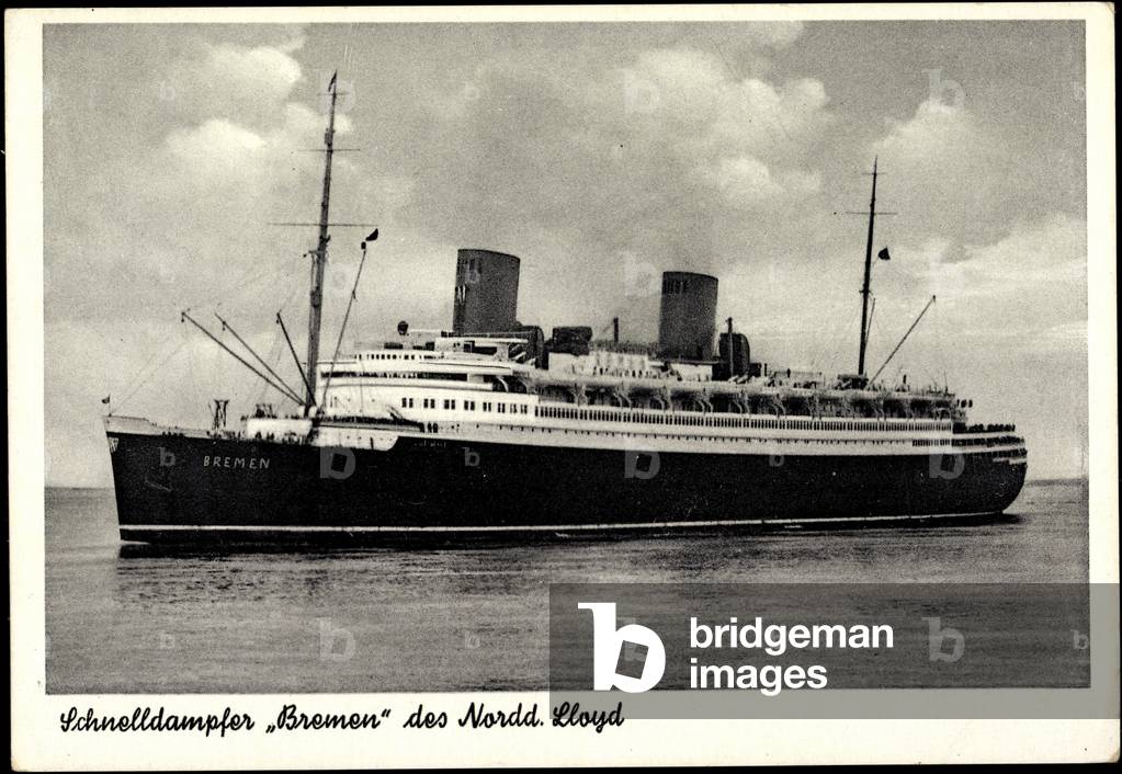 Speed steamer Bremen of North German Lloyd