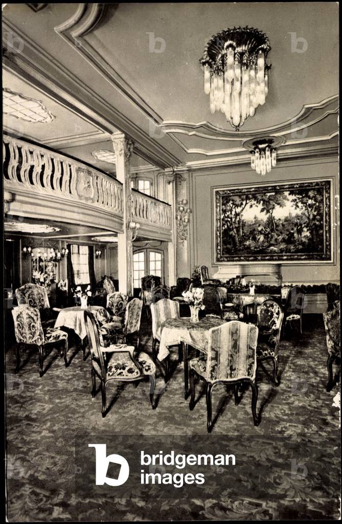 Photo HAPAG, Steamer New York, Hall of 1 Class