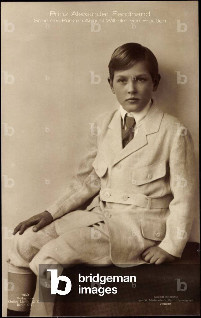 Ak Prince Alexander Ferdinand, son of August William of Prussia, Liersch 7969 (b/w photo)