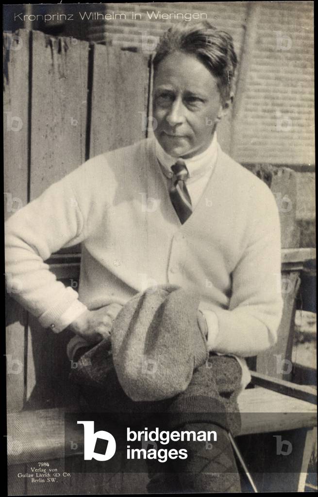 Kronprinz Wilhelm von Prussia in Wieringen, Liersch 7984 (b/w photo)