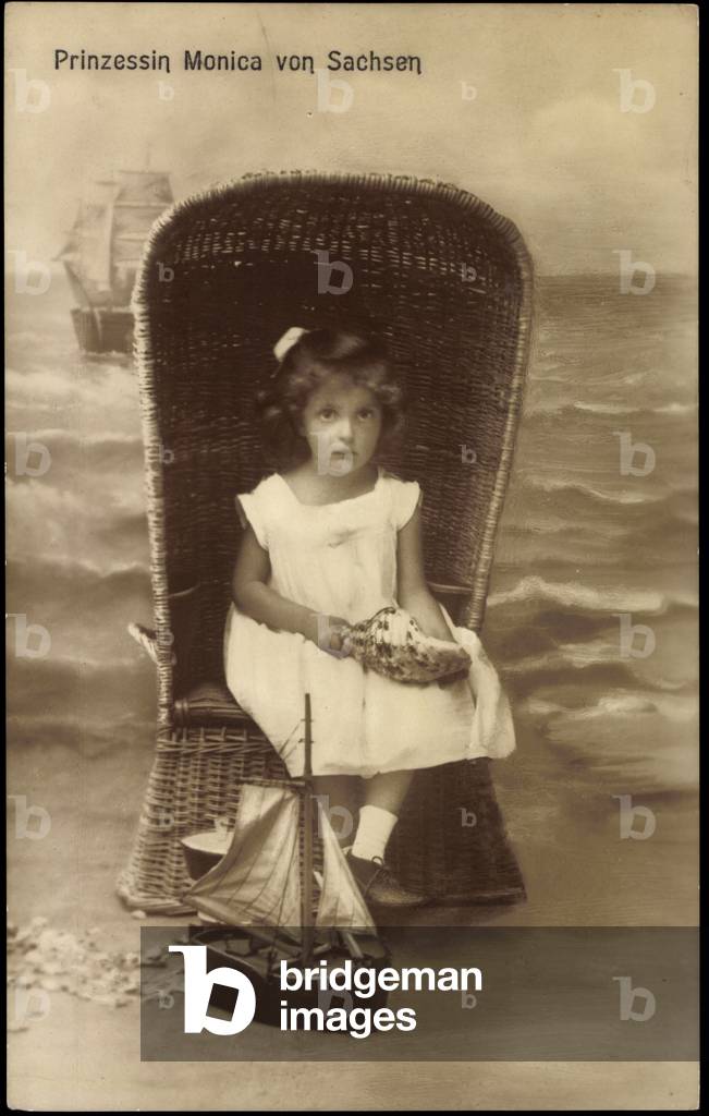 Princess Monica v Saxony in Basket, Shell, Ship