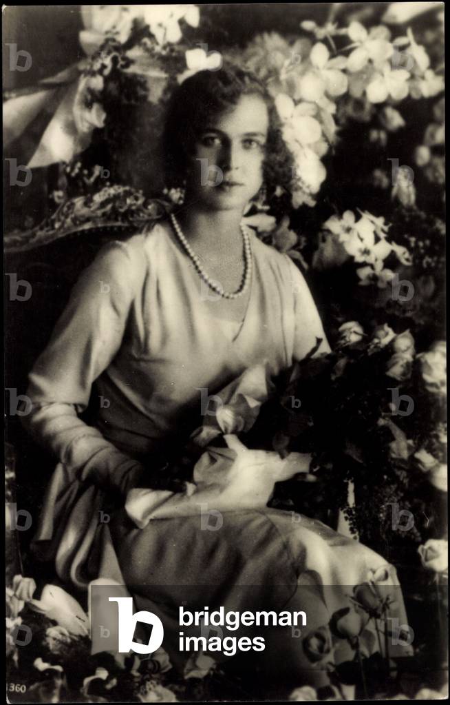 Ak H.A.R. Princess Maria José of Belgium (b/w photo)